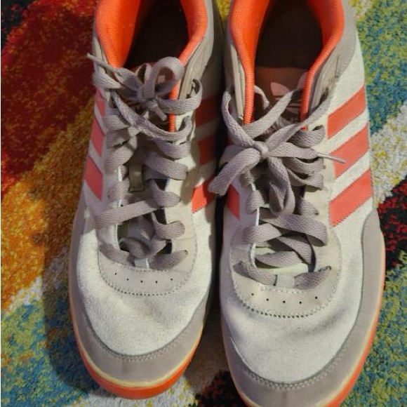 Tan and Orange Hightop Adidas - Picture 2 of 3